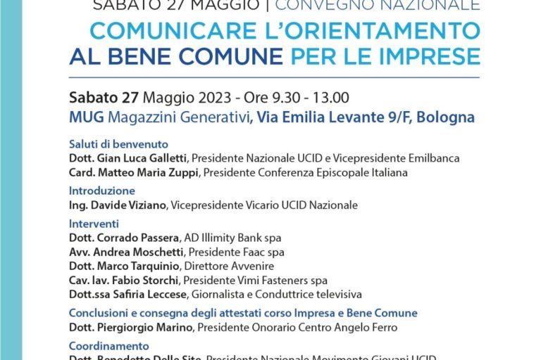 Comunicare l'orientamento al bene comune