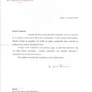 Lettera di risposta si S. Em. Rev.ma il Cardinale Agostino Vallini