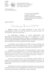 Lettera al Cardinale Vallini - Lettera alla Città - Giubileo st-1