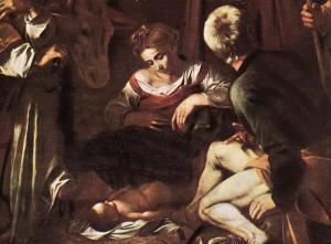 Copia di 7-Nativity-with-St-Francis-and-St-Lawrence-Caravaggio