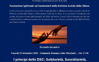 I principi della DSC: Solidarietà, Sussidiarietà, Bene Comune, Dignità dell’Uomo.