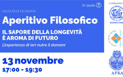 Aperitivo Filosofico “Il sapore della longevità è aroma di futuro” – Giovedì 13 novembre 2025