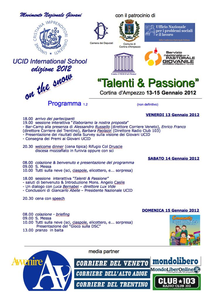 UCID School “on the Snow”… tra “talenti e passione”