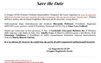 Cena di apertura anno sociale del Gruppo Lazio.28 marzo 2023 presso Spazio 900, Roma