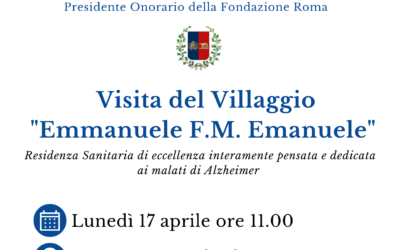 Visita del villaggio “Emmanuele F.M. Emanuele”, organizzata dalla Sezione UCID di Roma.17 aprile ore 11,00