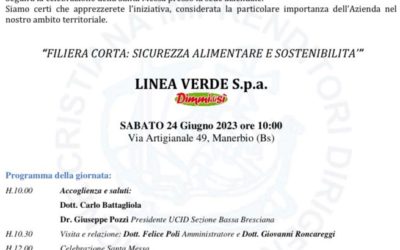 Filiera corta: sicurezza alimentare e sostenibilità.Evento UCID Brescia Bassa Bresciana.24 giugno 2023 ore 10,00