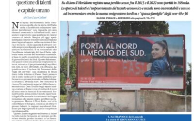 Questione meridionale, questione talenti e capitale umano.A cura di Gianluca Galletti.Il Quotidiano del Sud.18 novembre 2024