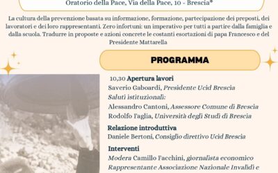 La sicurezza sul lavoro.Evento Sezione UCID di Brescia.25 gennaio 2025 ore 10,30