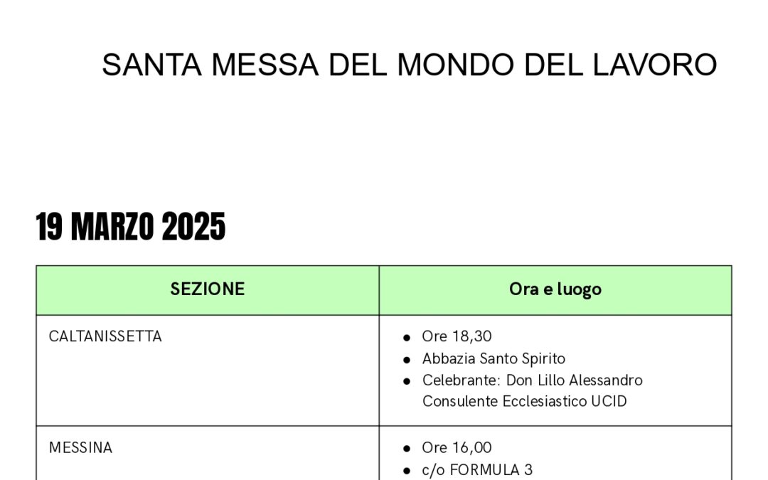 Iniziative organizzate dalle sezioni siciliane in occasione della Festa di San Giuseppe.19 marzo 2025