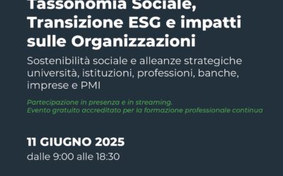 Tassonomia sociale, transizione ESG e impatti sulle organizzazioni.Evento UCID Movimento Giovani.11 giugno 2025