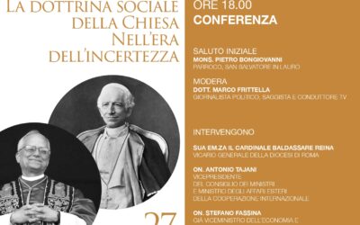 La Dottrina Sociale della Chiesa nell’era dell’incertezza.Incontro del Comitato Tecnico Scientifico dell’UCID Nazionale.27 ottobre 2025 ore 17,00.