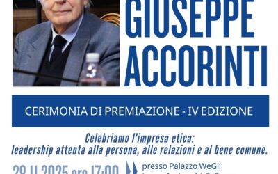 Cerimonia di Premiazione della 4ª edizione del  Premio Giuseppe Accorinti.Evento Sezione UCID di Roma.28 novembre 2025 ore 17.00