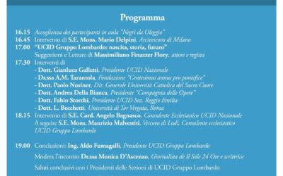 L’identità dell’imprenditoria cristiana dal dopoguerra ad oggi, gli 80 anni del Gruppo UCID Lombardo.25 febbraio 2026, ore 16,15