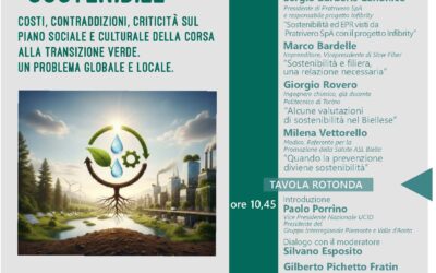 La sostenibilità “sostenibile”.Incontro organizzato dalla Sezione UCID di Biella.28 febbraio 2026, ore 9,00.