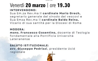 Sinodalità come esperienza di Chiesa: la sfida del dialogo con il territorio.Evento del Gruppo UCID Lazio.20 marzo 2026 ore 19.30