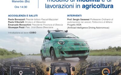 Auto a guida autonoma:l’AI apre ad un nuovo modello di mobilità e di lavorazioni in agricoltura.Incontro promosso dalla Sezione UCID di Brescia Bassa Bresciana.22 maggio 2026 ore 14,30