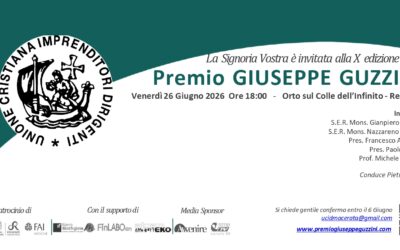 Premio Giuseppe Guzzini, edizione 2026.26 giugno 2026 ore 18,00